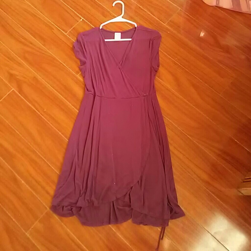 Burgundy dress